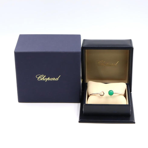Bracelet 18K Rose Gold With Green Agate and Diamond