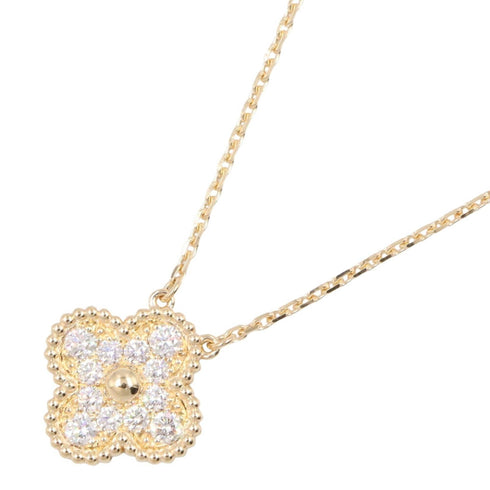 Vintage Alhambra Pendant Necklace 18K Yellow Gold