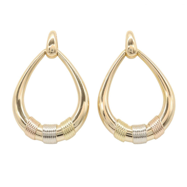 Earrings 18K Tricolor Gold