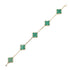 Vintage Alhambra Bracelet 18K Yellow Gold and Malachite