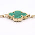 Vintage Alhambra Bracelet 18K Yellow Gold and Malachite