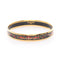 Cloisonné Enamel Bangle Gold Bracelet