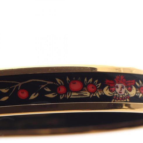 Cloisonné Enamel Bangle Gold Bracelet