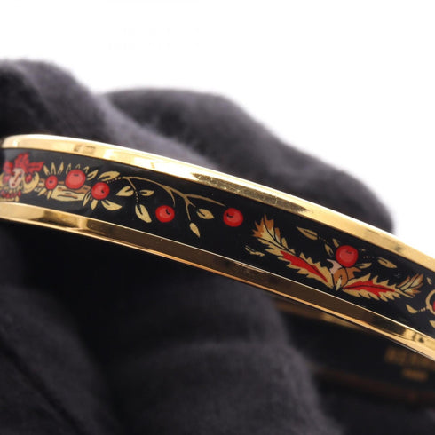 Cloisonné Enamel Bangle Gold Bracelet