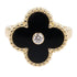 Vintage Alhambra Ring 18K Yellow Gold and Onyx