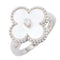 Vintage Alhambra Ring Sterling Silver and 18K White Gold