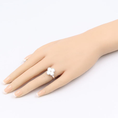 Vintage Alhambra Ring Sterling Silver and 18K White Gold