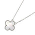 Vintage Alhambra Pendant Necklace Sterling Silver and 18K White Gold