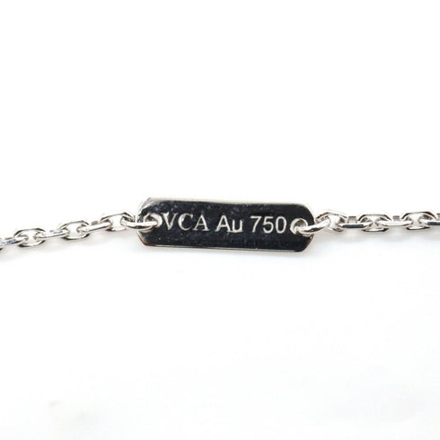 Vintage Alhambra Pendant Necklace Sterling Silver and 18K White Gold
