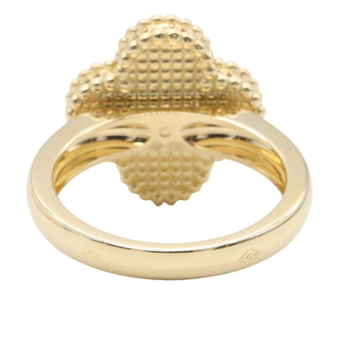 Vintage Alhambra Ring 18K Yellow Gold and Carnelian