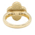 Vintage Alhambra Ring 18K Yellow Gold and Carnelian