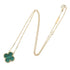 Vintage Alhambra Pendant Necklace 18K Yellow Gold and Malachite