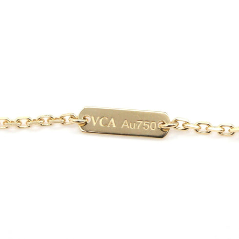 Vintage Alhambra Pendant Necklace 18K Yellow Gold and Malachite