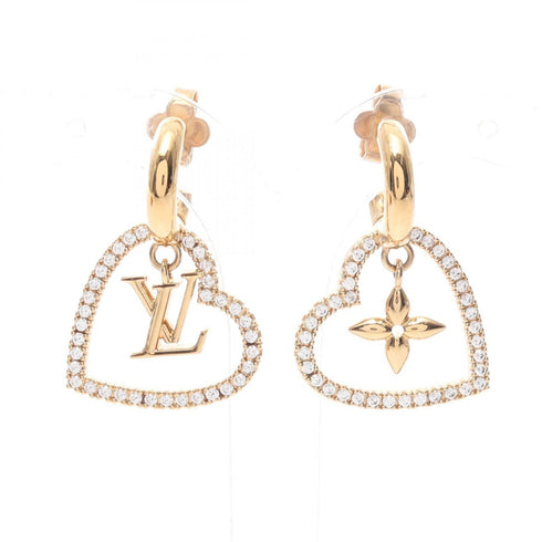 Rhinestone Earrings Gold and Rhinestone