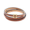 Anagram Twist Bracelet Leather and Gold