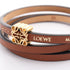 Anagram Twist Bracelet Leather and Gold
