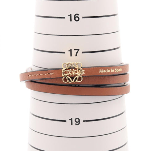 Anagram Twist Bracelet Leather and Gold