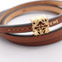 Anagram Twist Bracelet Leather and Gold