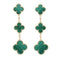 Alhambra Earrings 18K Yellow Gold and Malachite 18K Yellow Gold