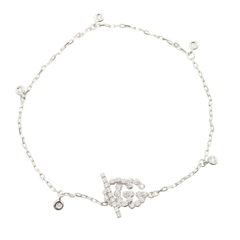 GG Running Bracelet 18K White Gold with Diamond