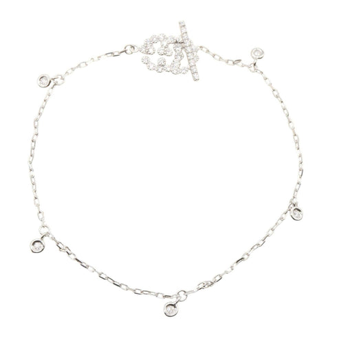 GG Running Bracelet 18K White Gold with Diamond