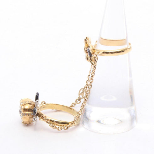 Band Ring Gold and Rhinestone