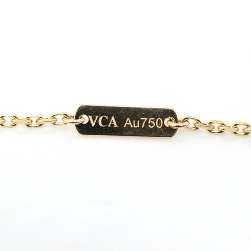 Vintage Alhambra Pendant Necklace 18K Yellow Gold and Onyx
