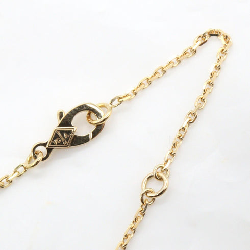 Vintage Alhambra Pendant Necklace 18K Yellow Gold and Onyx