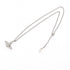 Pendant Necklace Metal and Rhinestone Clear Silver