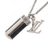 Monogram Eclipse Pendant Necklace Metal Black and Silver