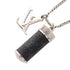 Monogram Eclipse Pendant Necklace Metal Black and Silver