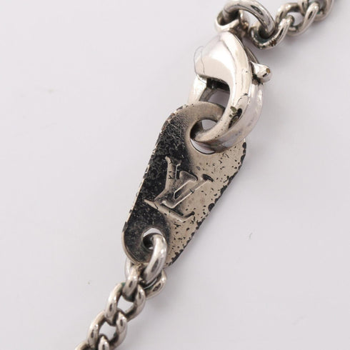 Monogram Eclipse Pendant Necklace Metal Black and Silver