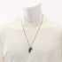 Monogram Eclipse Pendant Necklace Metal Black and Silver