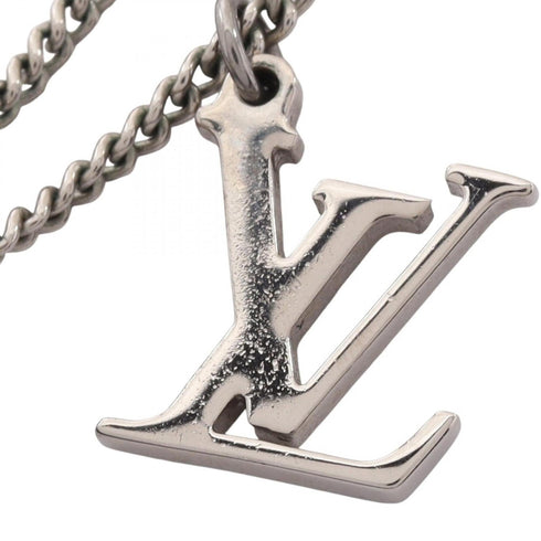 Monogram Eclipse Pendant Necklace Metal Black and Silver