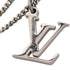 Monogram Eclipse Pendant Necklace Metal Black and Silver