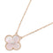 Vintage Alhambra Pendant Necklace 18K Rose Gold
