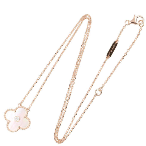 Vintage Alhambra Pendant Necklace 18K Rose Gold