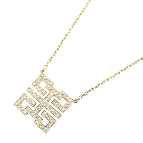 Wish Knot Mini Pendant Necklace 18K Yellow Gold with Diamond