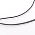 Loop Grand Pendant Necklace Leather and Metal Black Blue