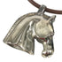Cheval Horse Choker Necklace Leather and Metal Brown Silver