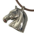 Cheval Horse Choker Necklace Leather and Metal Brown Silver