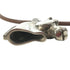 Cheval Horse Choker Necklace Leather and Metal Brown Silver