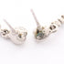 CC Logo Heart Earrings Silver-Tone Metal