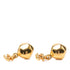 CC Logo Stud Earrings Metal Gold-Tone Metal