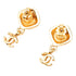CC Logo Stud Earrings Metal Gold-Tone Metal