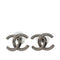 CC Logo Stud Earrings Silver-Tone Metal Silver-Tone Metal