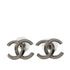 CC Logo Stud Earrings Silver-Tone Metal Silver-Tone Metal