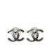 CC Logo Stud Earrings Silver-Tone Metal Silver-Tone Metal