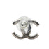 CC Logo Stud Earrings Silver-Tone Metal Silver-Tone Metal