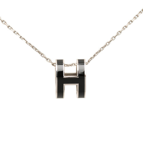 Pop H Pendant Necklace Silver-Tone Metal